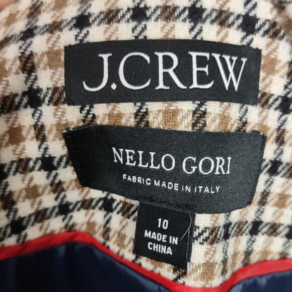 J. Crew Brynn Double Breasted Blazer Jacket in Plaid Italian Wool Blend size 10 - Picture 6 of 16